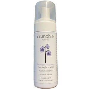 Crunchie Naturals Foaming Face Wash Lavender Rosemary Vegan New All Natural